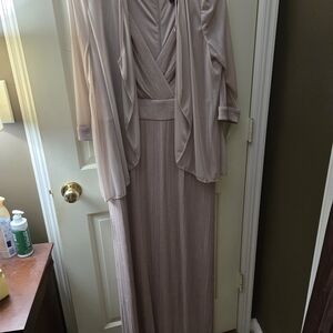 R&M Richards Taupe Dress with Jacket